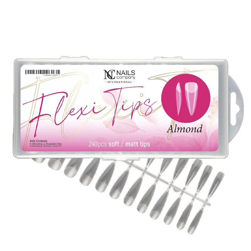 Nails Company Flex Form Totally Clear Almond 240 sztuk Ladiosa.pl