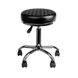 Taboret Kosmetyczny / Fryzjerski AM-302 Diamond Czarny