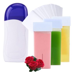 ZESTAW DO DEPILACJI Podgrzewacz PASKI 3x WOSK 100ml