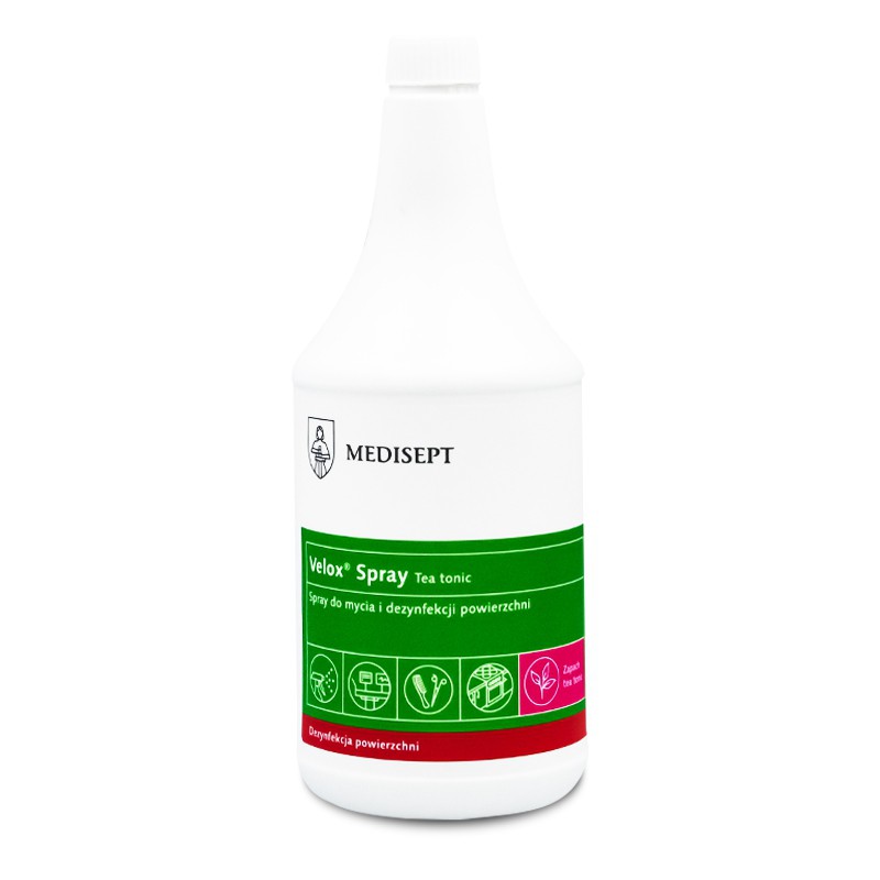 MEDI SPRAY 1L ulepszony VELOX dezynfekcja w 15s MEDI SPRAY 1L ulepszony VELOX dezynfekcja w 15s